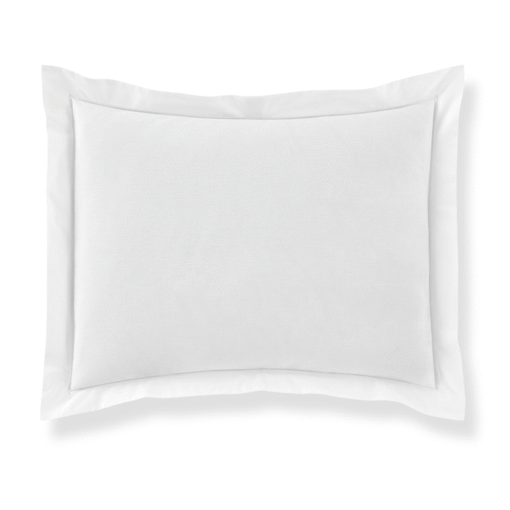 PEACOCK ALLEY BOUTIQUE EMBROIDERED PERCALE SHAM WHITE
