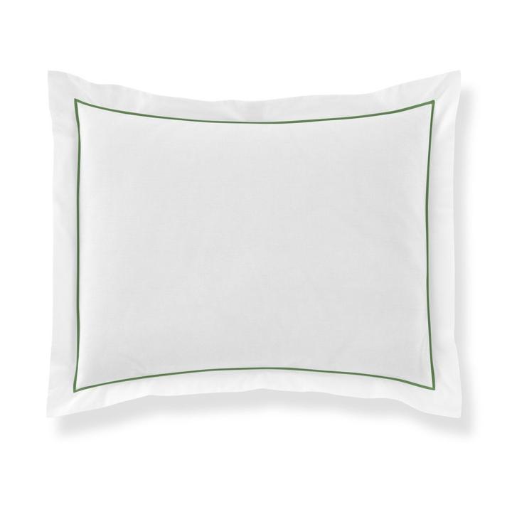 PEACOCK ALLEY BOUTIQUE EMBROIDERED PERCALE SHAM GREEN