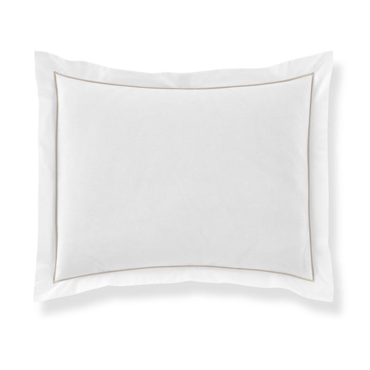 PEACOCK ALLEY BOUTIQUE EMBROIDERED PERCALE SHAM LINEN
