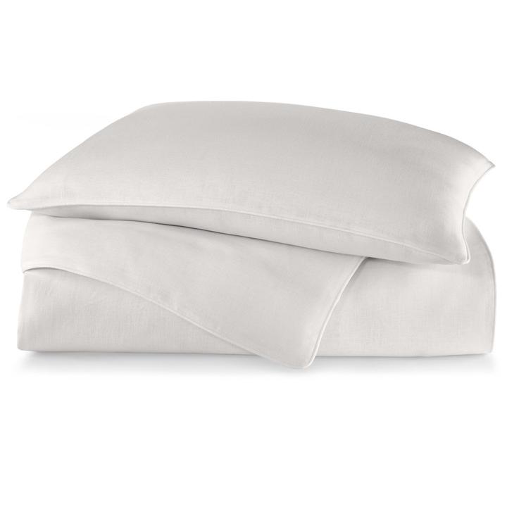 PEACOCK ALLEY LUXURY MANDALAY LINEN DUVET COVER PEARL