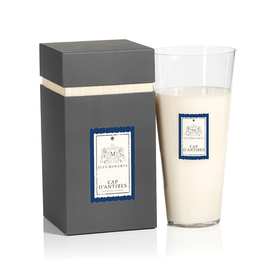 ILLUMINARIA SCENTED CANDLE JAR IN A GIFT BOX - LARGE / 2,915 GRAMS:  CAP D'ANTIBES