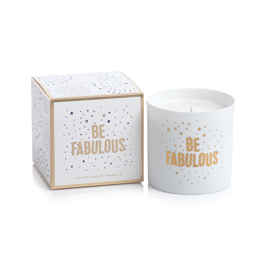 APOTHECARY GUILD PORCELAIN SCENTED CANDLE JAR: BE FABULOUS
