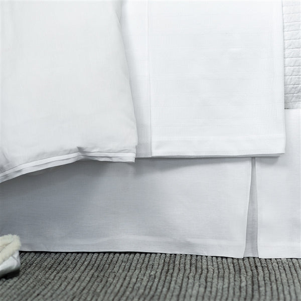 BLOOM TAILORED BED SKIRT WHITE LINEN 3/22X86