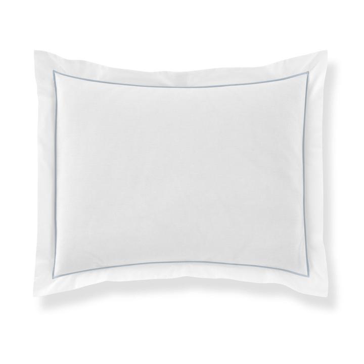 PEACOCK ALLEY BOUTIQUE EMBROIDERED PERCALE SHAM  SKY